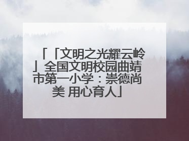 「文明之光耀云岭」全国文明校园曲靖市第一小学：崇德尚美 用心育人