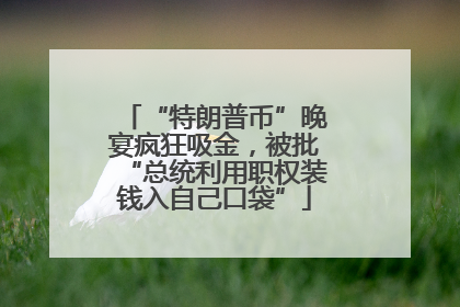 “特朗普币”晚宴疯狂吸金，被批“总统利用职权装钱入自己口袋”