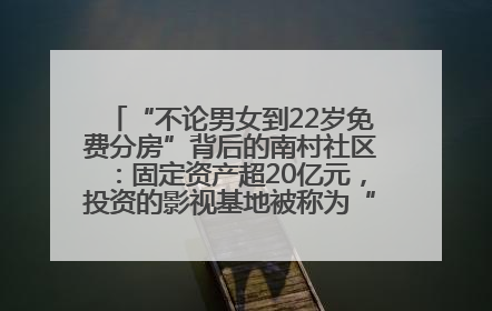 “不论男女到22岁免费分房”背后的南村社区：固定资产超20亿元，投资的影视基地被称为“山村好莱坞”