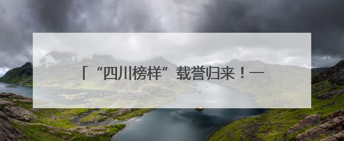 “四川榜样”载誉归来！一起感受他们的温度与力量