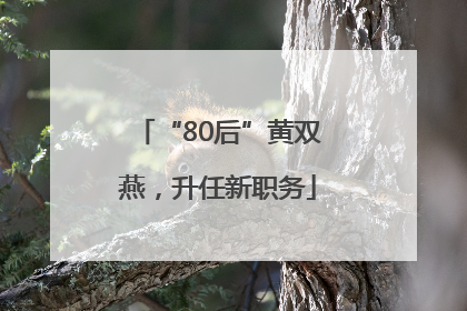 “80后”黄双燕，升任新职务