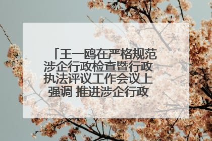 王一鸥在严格规范涉企行政检查暨行政执法评议工作会议上强调 推进涉企行政检查质效大幅提升