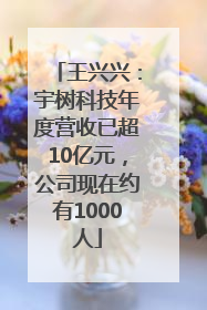 王兴兴：宇树科技年度营收已超10亿元，公司现在约有1000人