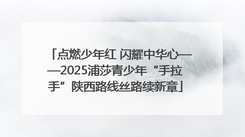 点燃少年红 闪耀中华心——2025浦莎青少年“手拉手”陕西路线丝路续新章