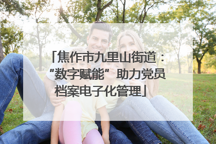 焦作市九里山街道：“数字赋能”助力党员档案电子化管理