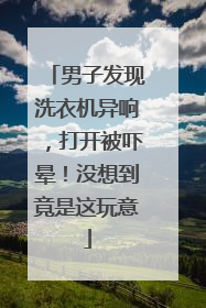 男子发现洗衣机异响，打开被吓晕！没想到竟是这玩意