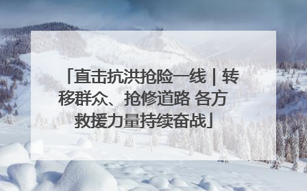 直击抗洪抢险一线｜转移群众、抢修道路 各方救援力量持续奋战