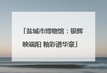 盐城市博物馆：银辉映端阳 釉彩谱华章
