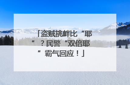 盗贼挑衅比“耶”？民警“双倍耶”霸气回应！