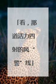看，那道活力四射的风“警”线