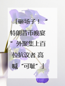 砸场子！“特朗普币晚宴”外聚集上百位抗议者 高喊“可耻”