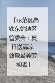 示范区高铁东站地区管委会：夏日送清凉 致敬最美劳动者