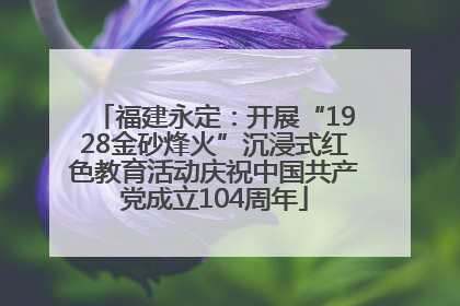 福建永定：开展“1928金砂烽火”沉浸式红色教育活动庆祝中国共产党成立104周年
