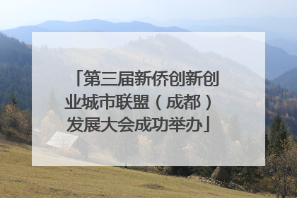第三届新侨创新创业城市联盟（成都）发展大会成功举办