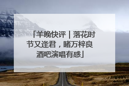 羊晚快评｜落花时节又逢君，睹万梓良酒吧演唱有感