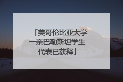 美哥伦比亚大学一亲巴勒斯坦学生代表已获释