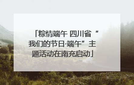粽情端午 四川省“我们的节日·端午”主题活动在南充启动