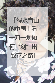 绿水青山的中国丨看一刀一划如何“刻”出致富之路