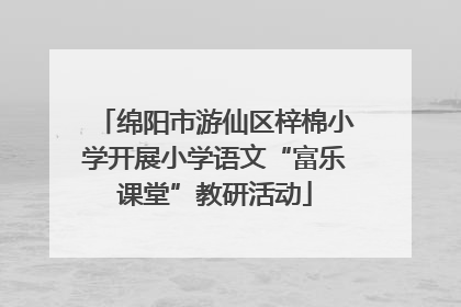 绵阳市游仙区梓棉小学开展小学语文“富乐课堂”教研活动