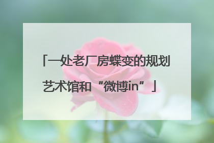 一处老厂房蝶变的规划艺术馆和“微博in”