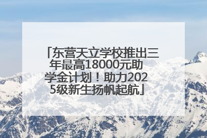 东营天立学校推出三年最高18000元助学金计划！助力2025级新生扬帆起航