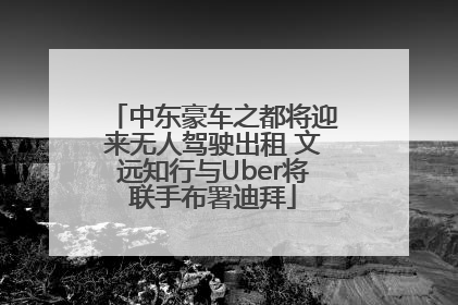 中东豪车之都将迎来无人驾驶出租 文远知行与Uber将联手布署迪拜