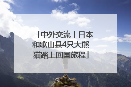 中外交流丨日本和歌山县4只大熊猫踏上回国旅程