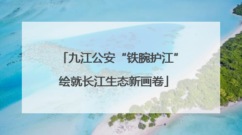 九江公安“铁腕护江”绘就长江生态新画卷