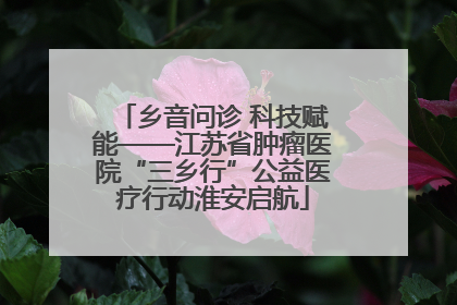 乡音问诊 科技赋能——江苏省肿瘤医院“三乡行”公益医疗行动淮安启航