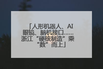 人形机器人、AI眼镜、脑机接口……浙江“硬核制造”乘“数”而上
