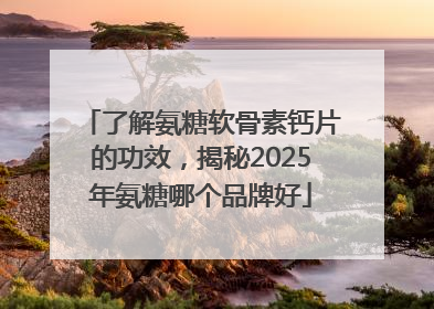 了解氨糖软骨素钙片的功效，揭秘2025年氨糖哪个品牌好