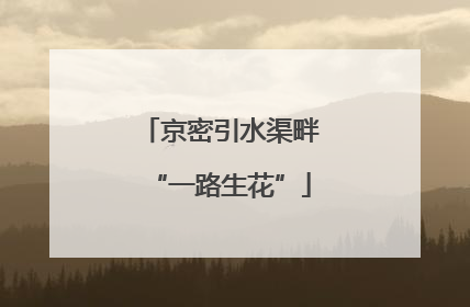 京密引水渠畔“一路生花”