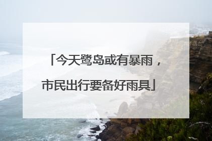 今天鹭岛或有暴雨，市民出行要备好雨具