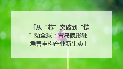 从“芯”突破到“链”动全球：青岛隐形独角兽重构产业新生态