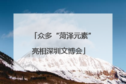 众多“菏泽元素”亮相深圳文博会