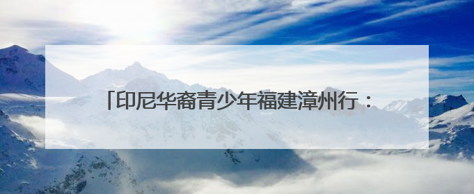 印尼华裔青少年福建漳州行：感受祖地文化和侨乡发展脉搏