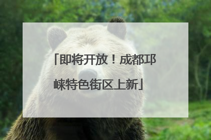 即将开放！成都邛崃特色街区上新