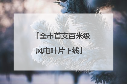 全市首支百米级风电叶片下线