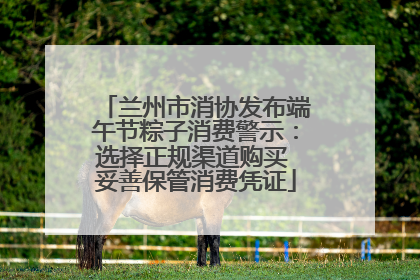兰州市消协发布端午节粽子消费警示：选择正规渠道购买 妥善保管消费凭证