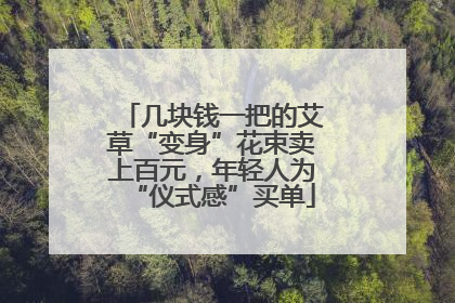 几块钱一把的艾草“变身”花束卖上百元，年轻人为“仪式感”买单