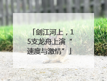 剑江河上，15支龙舟上演“速度与激情”