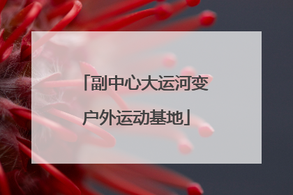 副中心大运河变户外运动基地