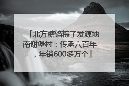 北方糖馅粽子发源地南谢堡村：传承六百年，年销600多万个