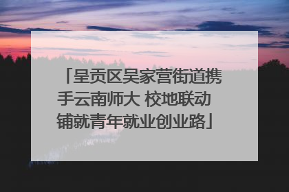 呈贡区吴家营街道携手云南师大 校地联动铺就青年就业创业路
