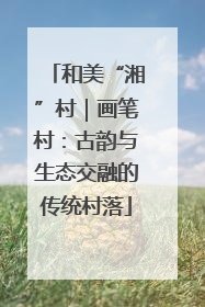 和美“湘”村｜画笔村：古韵与生态交融的传统村落