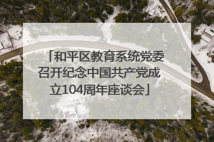 和平区教育系统党委召开纪念中国共产党成立104周年座谈会