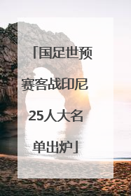 国足世预赛客战印尼25人大名单出炉