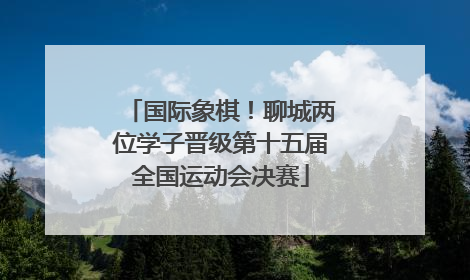 国际象棋！聊城两位学子晋级第十五届全国运动会决赛