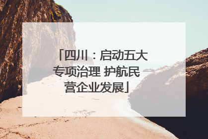 四川：启动五大专项治理 护航民营企业发展