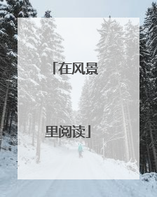 在风景里阅读